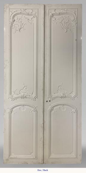 Important ensemble de 7 doubles portes de style Louis XV-8