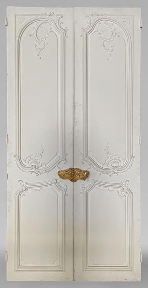 Important ensemble de 7 doubles portes de style Louis XV-21