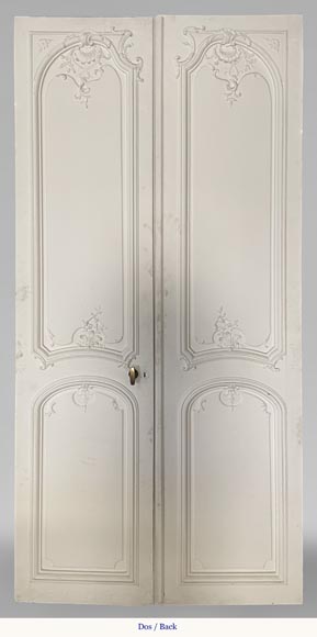 Important ensemble de 7 doubles portes de style Louis XV-23
