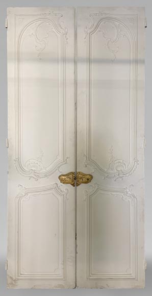 Important ensemble de 7 doubles portes de style Louis XV-26