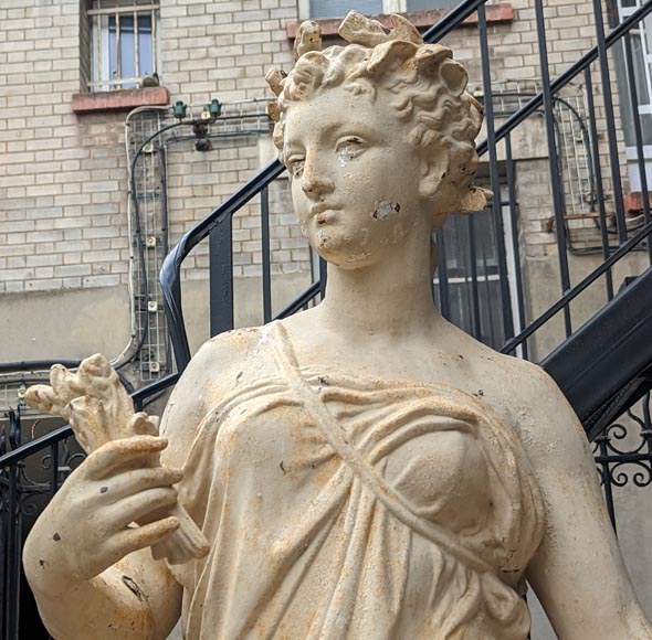 FONDERIE DU VAL D’OSNE,  Statues en fonte de la déesse Cérès  et de la nymphe Pomone d’après Mathurin MOREAU -7