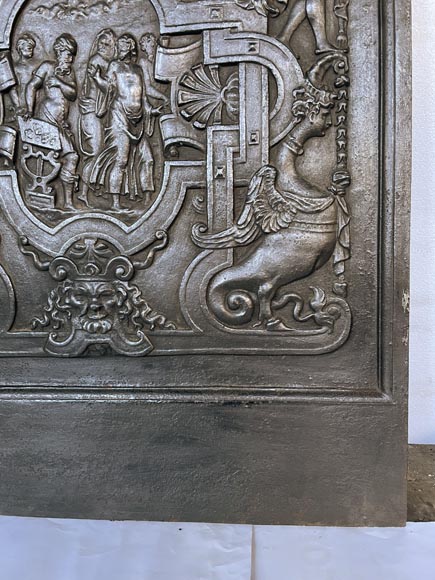 Plaque de cheminée au très riche décor de l'Ancien Testament-6