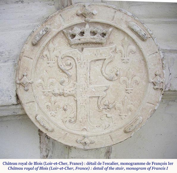 Plaque de cheminée au monogramme de François 1er, XIXe siècle-1