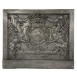 Plaque de cheminée aux armes de Louis d'Aumont de Rochebaron, XVIIIe siècle