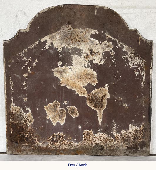 Plaque de cheminée en fonte de fer décor vase Médicis