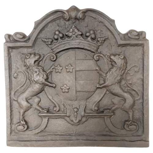 Plaques de cheminée aux armoiries d'alliance, XIXe siècle