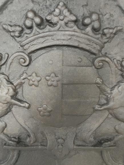 Plaques de cheminée aux armoiries d'alliance, XIXe siècle-5