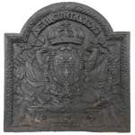 Plaque de cheminée ancienne aux Armes de France, XIXè siècle