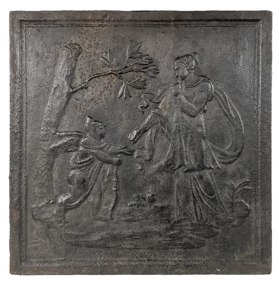 Plaque de cheminée à la scène mythologique-0