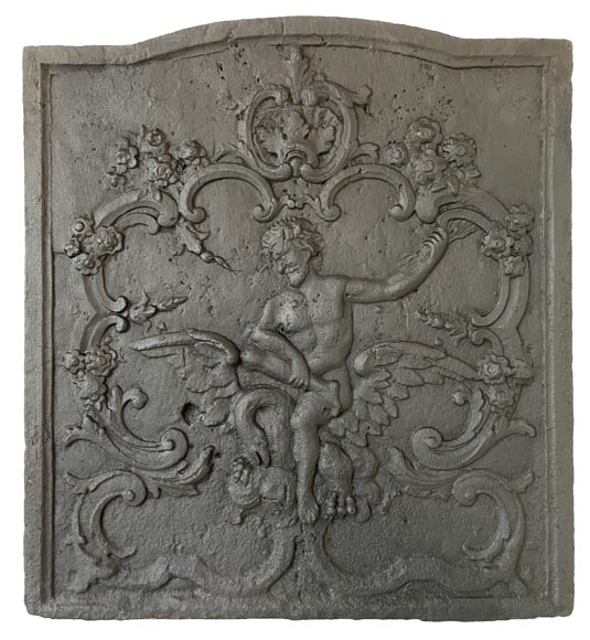 Plaque de cheminée représentant Zeus et son aigle, XIXe siècle-0
