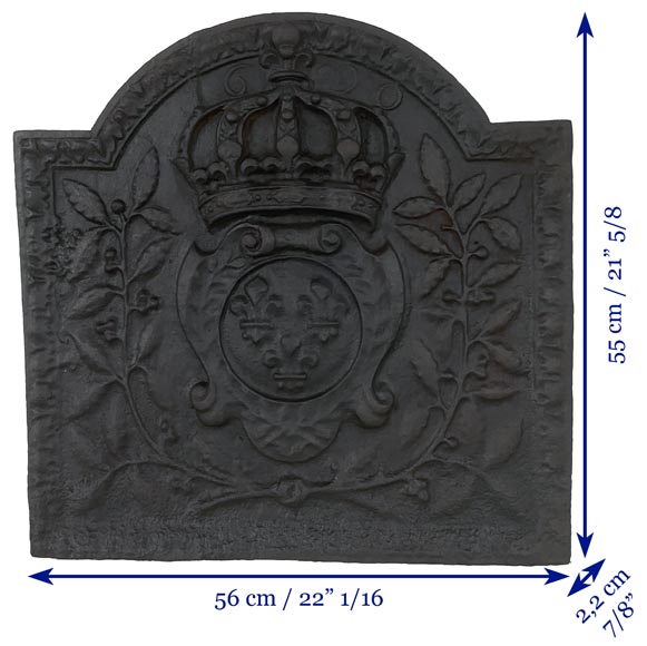 Plaque de cheminée aux Armes de France-6