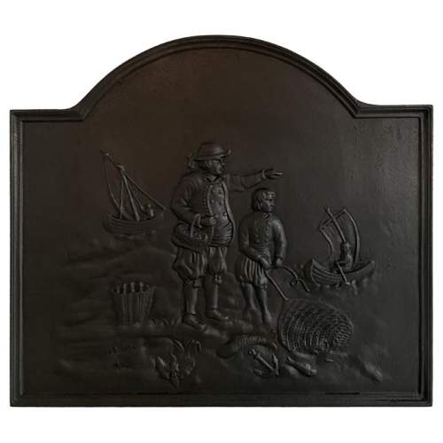 Plaque de cheminée décorée - Emblême François 1er