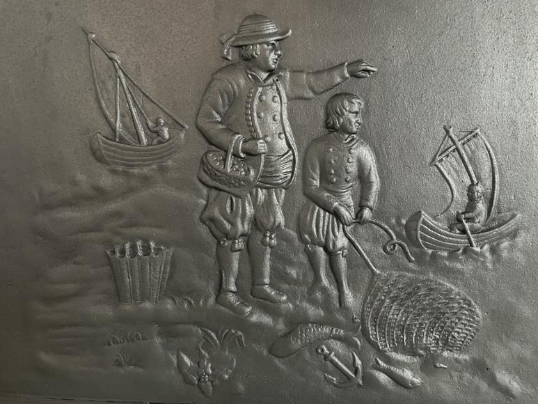 Plaque de cheminée « Les Pêcheurs »-1