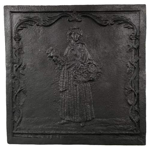 Plaque de cheminée « La vendeuse de fleurs »