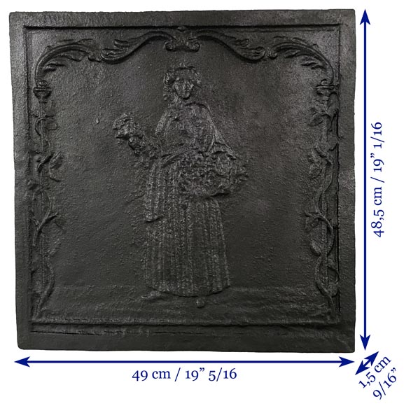 Plaque de cheminée « La vendeuse de fleurs »-9