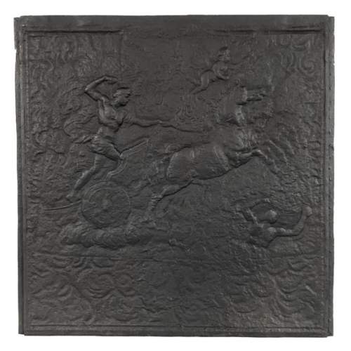 Plaque de cheminée décorée d’un char d’Apollon