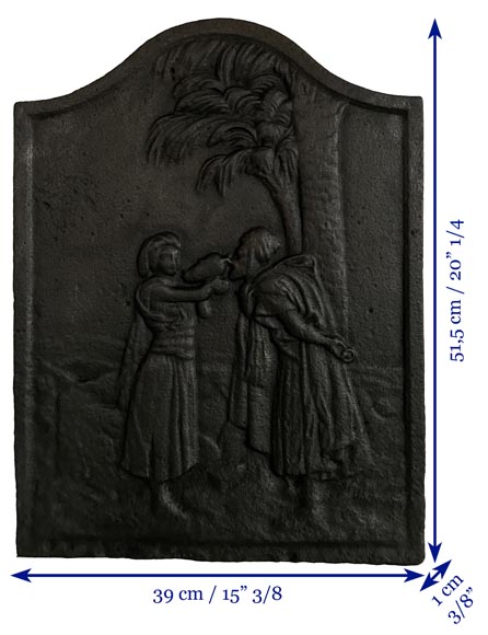 Plaque de cheminée en fonte « Rebecca »-6