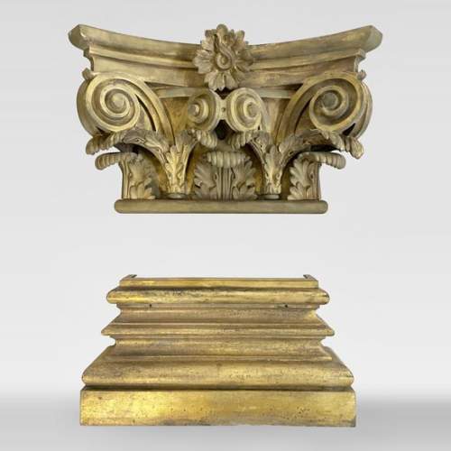 Gaston de PONTALBA - Ensemble de huit chapiteaux composites et de bases de pilastres en bronze doré, 1853