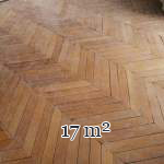 Lot de 17 m² de parquet ancien Point de Hongrie en chêne