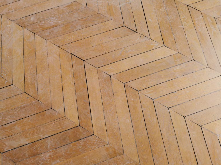 Lot de 17 m² de parquet ancien Point de Hongrie en chêne-3