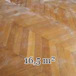 Lot de 16,5 m² de parquet ancien Point de Hongrie en chêne