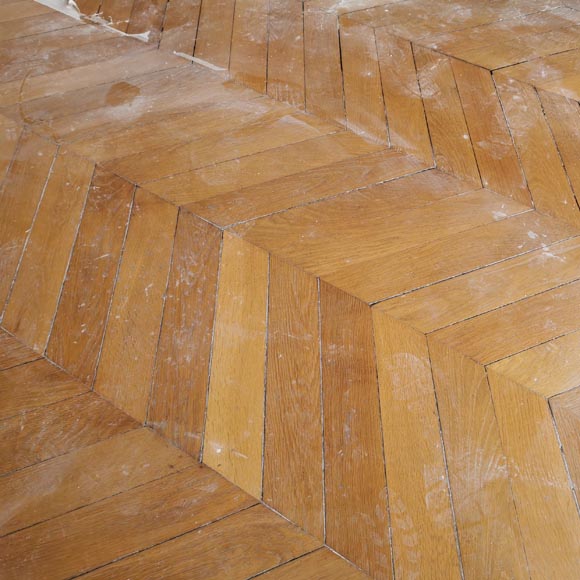 Lot de 16,5 m² de parquet ancien Point de Hongrie en chêne-0