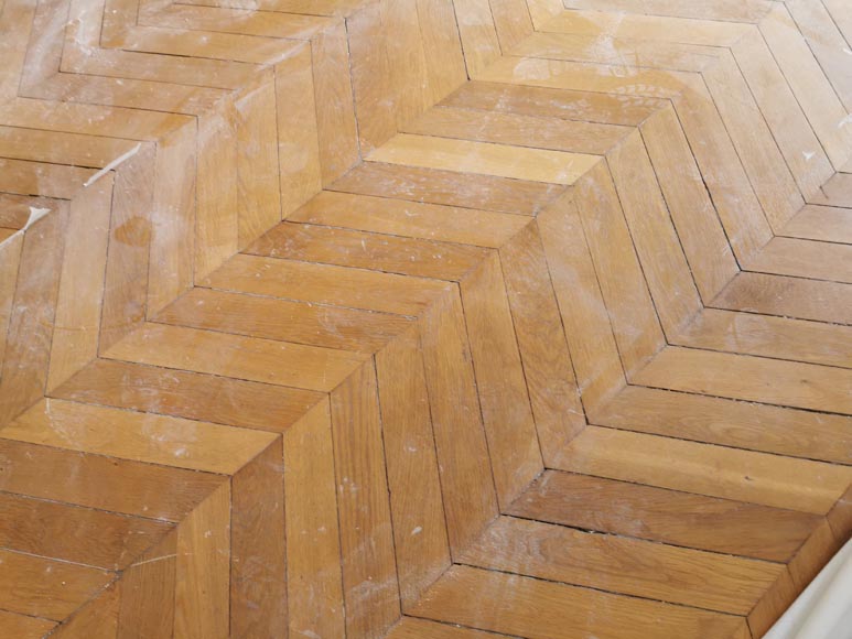 Lot de 16,5 m² de parquet ancien Point de Hongrie en chêne-2