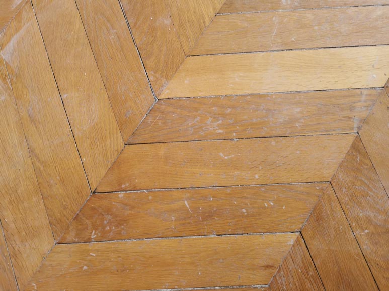 Lot de 16,5 m² de parquet ancien Point de Hongrie en chêne-4