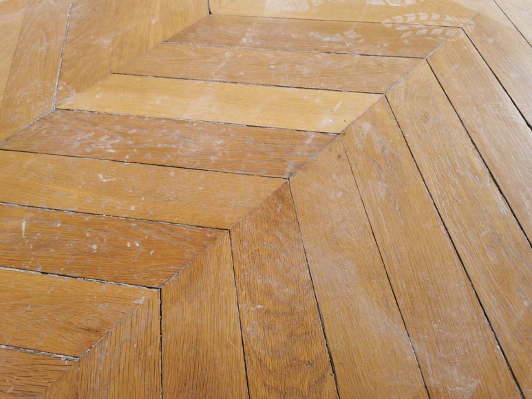 Lot de 16,5 m² de parquet ancien Point de Hongrie en chêne-5