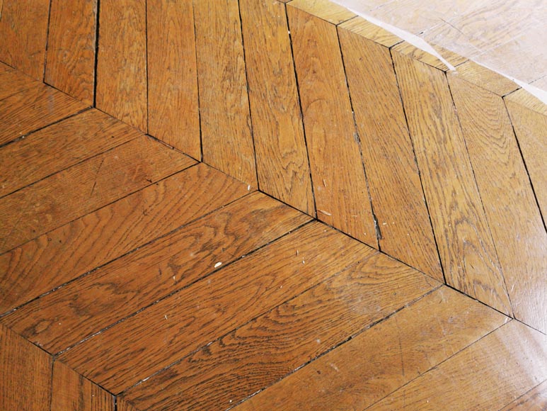 Lot de 15 m² de parquet ancien Point de Hongrie en chêne-3