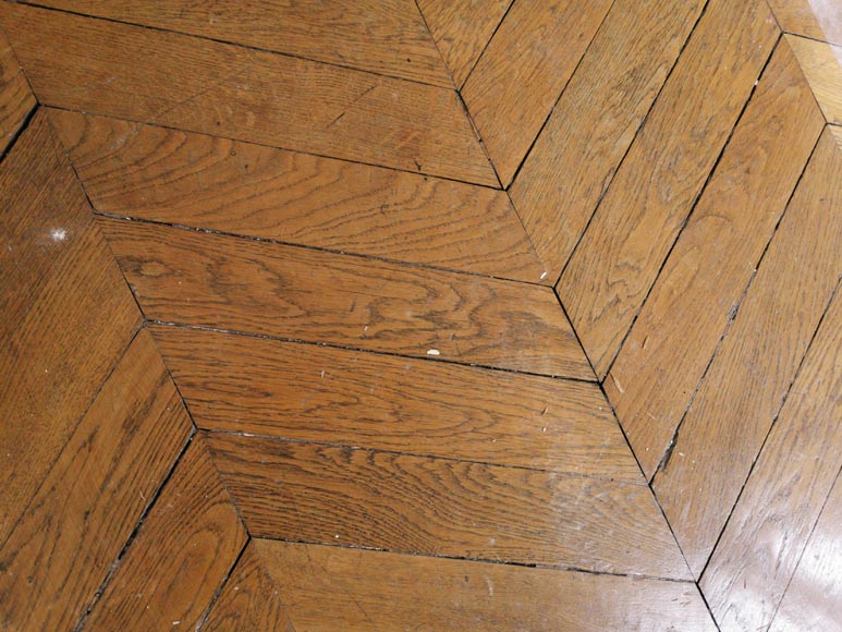 Lot de 15 m² de parquet ancien Point de Hongrie en chêne-4
