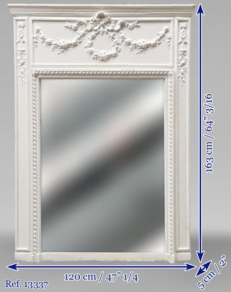 Petit trumeau de style Louis XVI aux guirlandes de fleurs-6