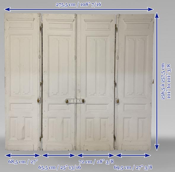 Porte quadruple moulurée-11