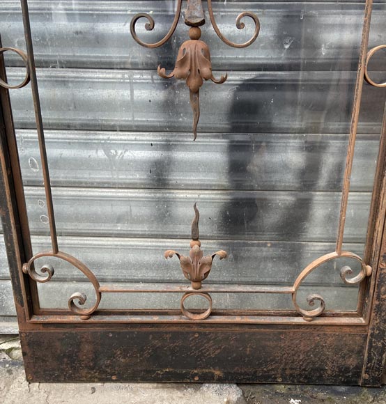 Double grille de porte en fonte de fer, fin du XIXe siècle-10
