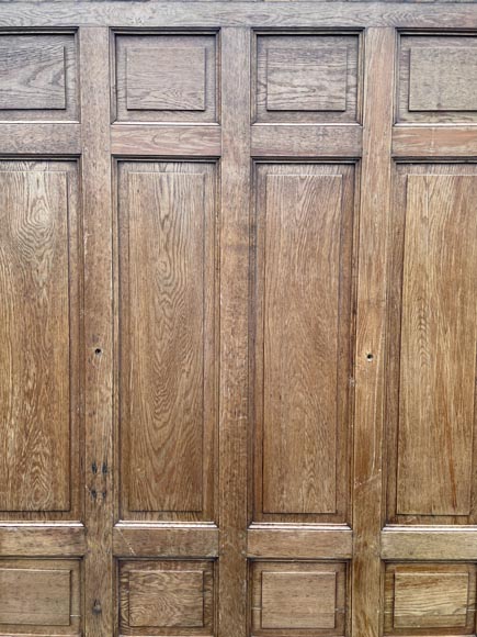 Ensemble de soubassements de boiseries d'environ 23m linéaire en chêne-4