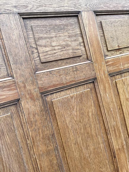 Ensemble de soubassements de boiseries d'environ 23m linéaire en chêne-5