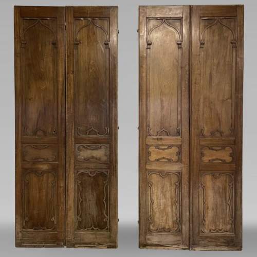 Paire de double portes orientalisantes en chêne