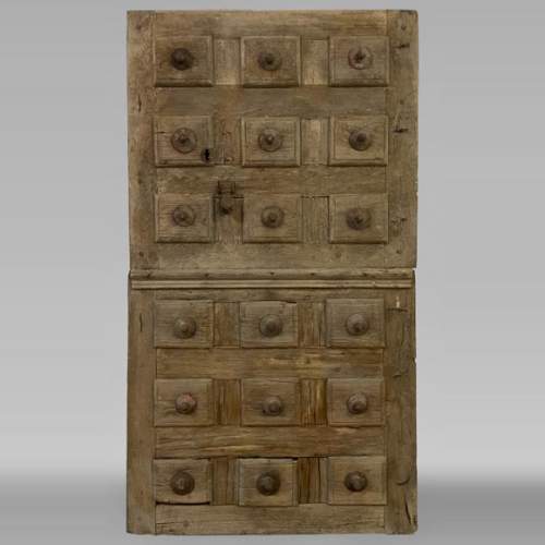 Grande porte ancienne en sapin, XVIIIe siècle