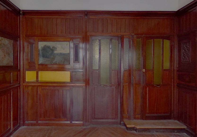 Pièce de boiserie Art & Craft provenant de l’hôtel particulier de l’architecte Henry GUEDY, 1912-1913-21