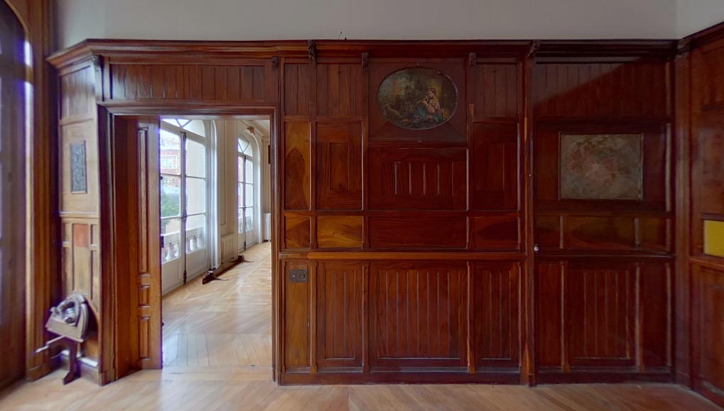 Pièce de boiserie Art & Craft provenant de l’hôtel particulier de l’architecte Henry GUEDY, 1912-1913-22