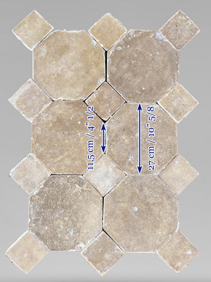 Environ 5 m² de sol à cabochons en pierre-5