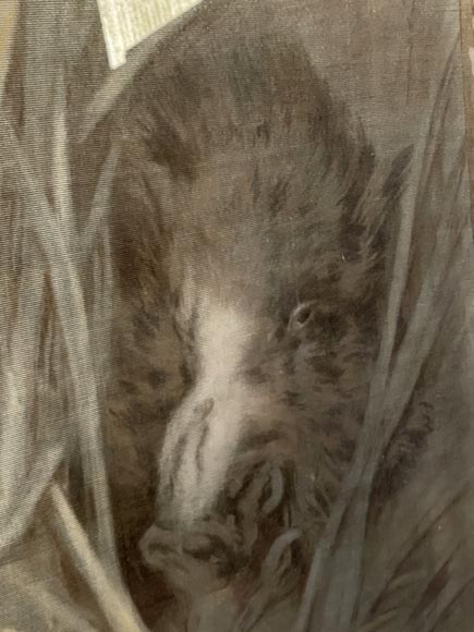 René PRINCETEAU (1843-1914) (d'après), signé G. A. Loron, suite de trois scènes de chasse à l'imitation de la tapisserie René PRINCETEAU (1843-1914) (d'après), signé G. A. Loron, suite de trois scènes de chasse à l'imitation de la tapisserie-8