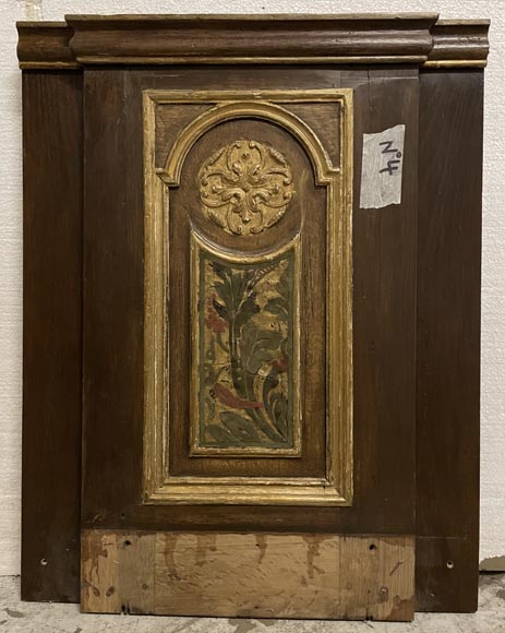 Eléments de boiseries avec décor en velours et cuir de Cordoue, XIXe siècle-5