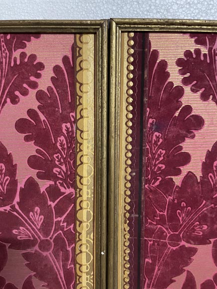 Eléments de boiseries avec décor en velours et cuir de Cordoue, XIXe siècle-8