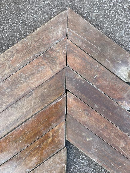 Lot de 20m² de parquet Point de Hongrie en chêne-3