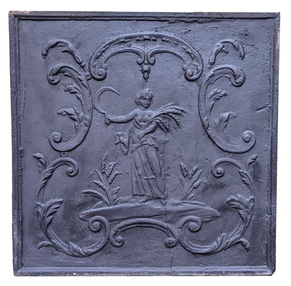 Plaque de cheminée de style Louis XV 