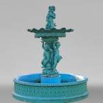 Fonderie Ducel, fontaine en fonte sur le thème de la mer, deuxième moitié du XIXe siècle