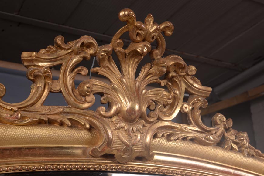 Très beau trumeau de style Louis XV à la coquille ajourée-2