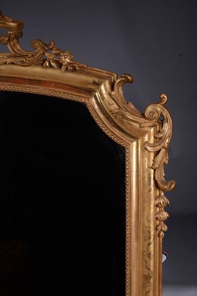 Très beau trumeau de style Louis XV à la coquille ajourée-5
