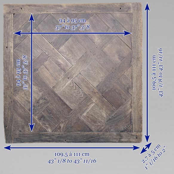 Environ 11 m² de parquet Versailles en chêne, XVIIIe siècle-9